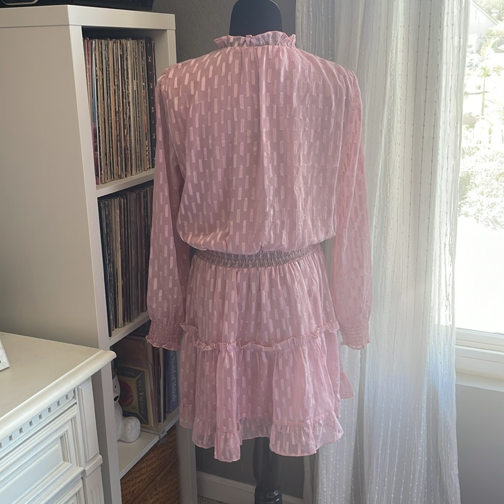Pink Ruffle Dress, L - Picture 3 of 5